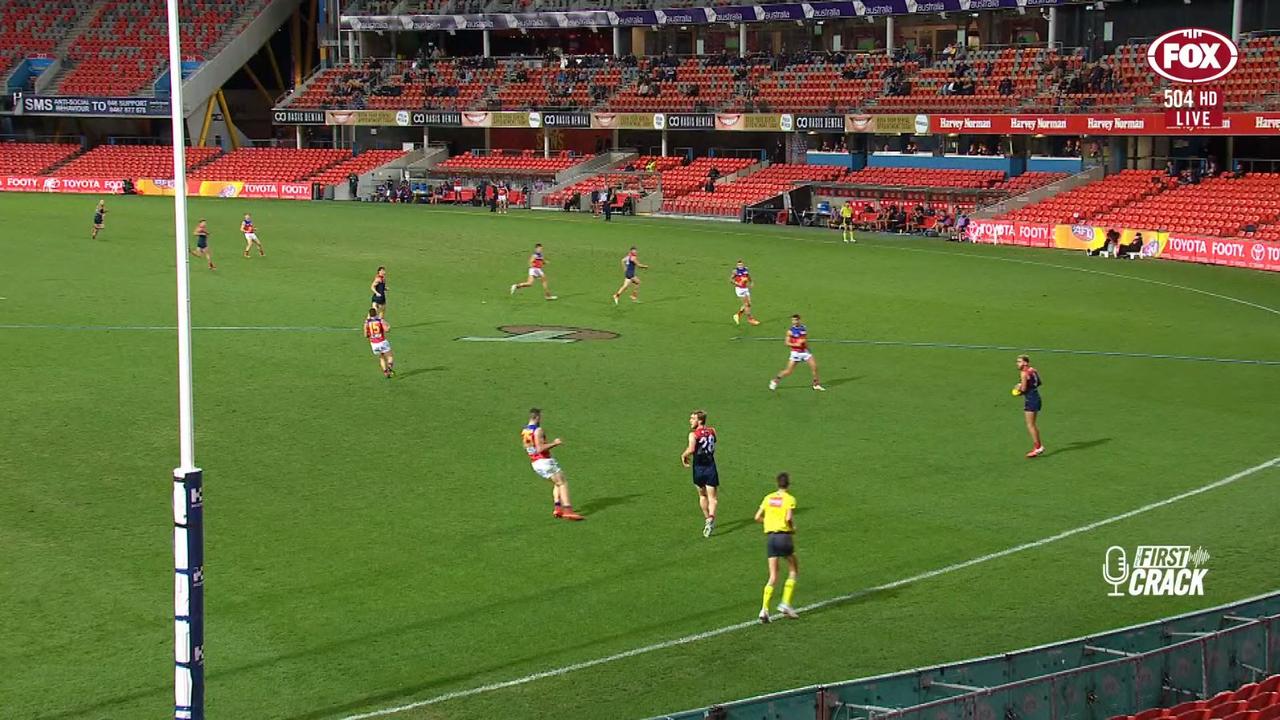 The view from behind the goals and what Salem had in front of him.