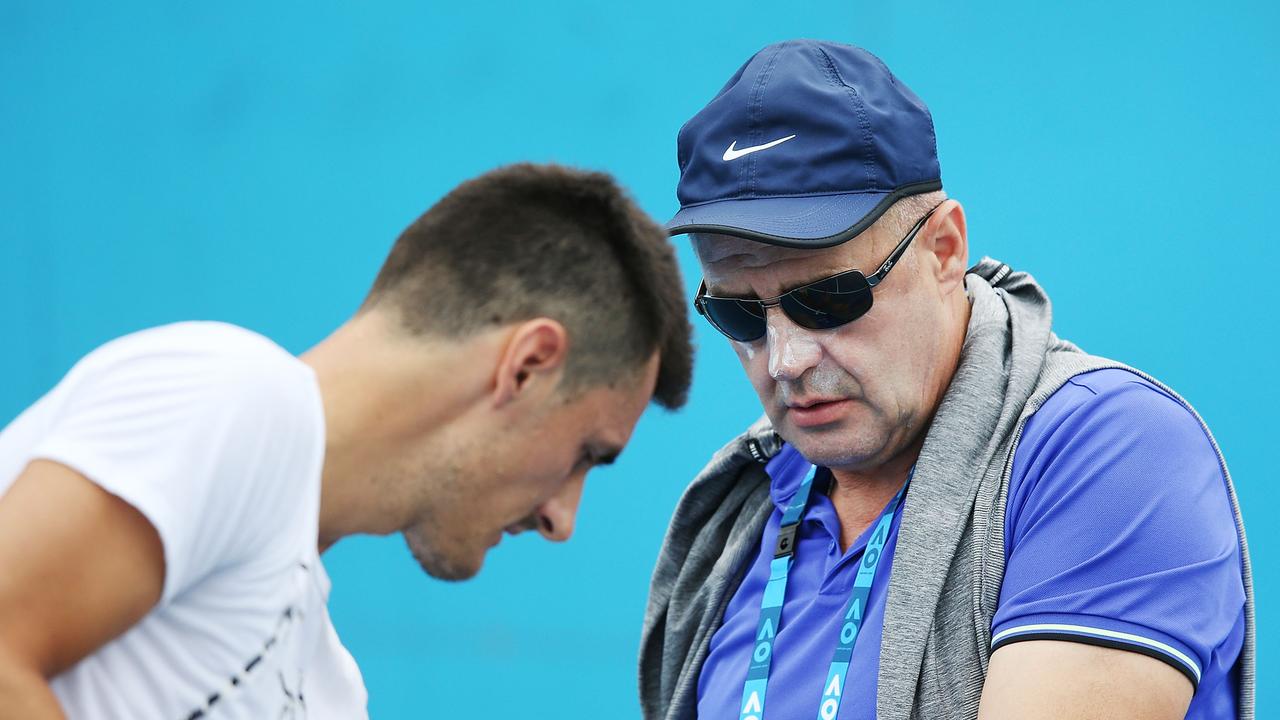 Bernard Tomic did give his dad some credit. Photo by Michael Dodge/Getty Images