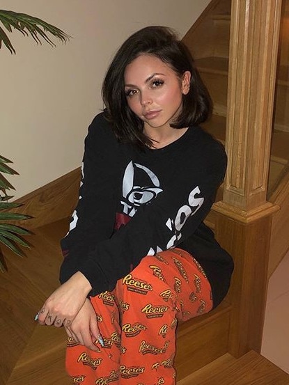 Little Mix star Jesy Nelson in self-isolation at home. Picture: Instagram