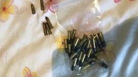 Ammunition allegedly uncovered at the Carina Heights residence of Macey Collins, 23. Picture: QPS