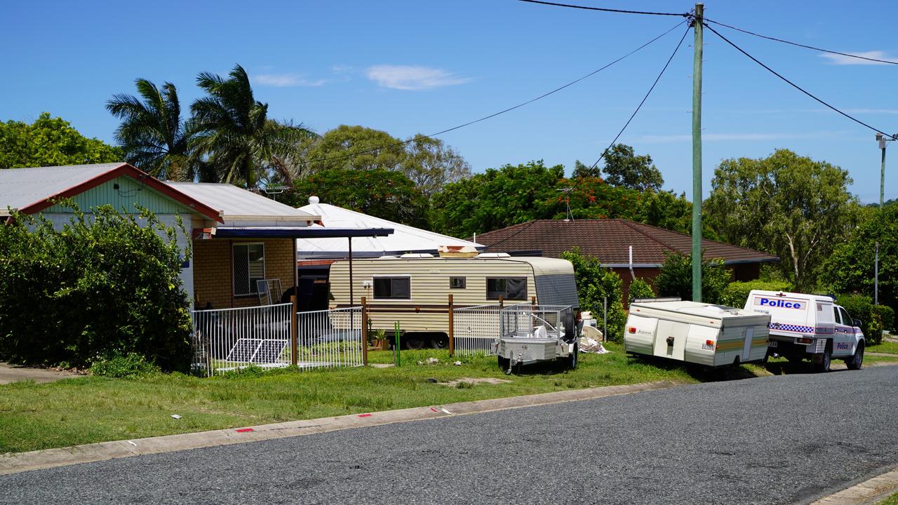 Mackay police are at a home on Foulden St in North Mackay in December 2022 following the sudden death of two-year-old Diana Hanbury after she was presented to Mackay Base Hospital. December 30, 2022. Picture: Heidi Petith