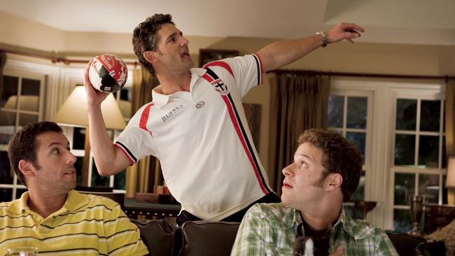 Eric Bana teaching Seth Rogen and Adam Sandler the AFL ways.