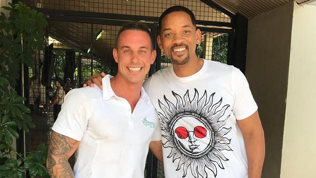 Will Smith visits Featherdale Wildlife Park. Picture: Zookeeper Chad