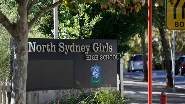 North Sydney Girls High School. Picture: NCA NewsWire / Tim Pascoe