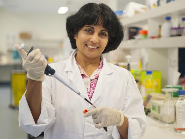 Professor Minoti Apte in a laboratory inside the Ingham Institute.