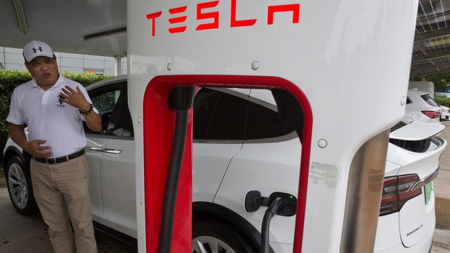 Randwick is employing initiatives to bring the city into the area into the technology age, one of which is charging stations for electric cars. Picture: Ng Han Guan