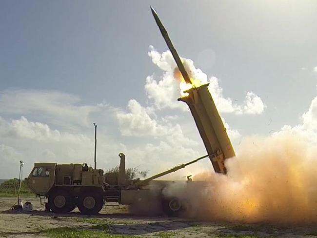 A Terminal High Altitude Area Defense (THAAD) interceptor being launched from a battery located on Wake Island in the Pacific Ocean. The US, Japan, South Korea and other South-East Asian nations are actively strengthening their own defences.