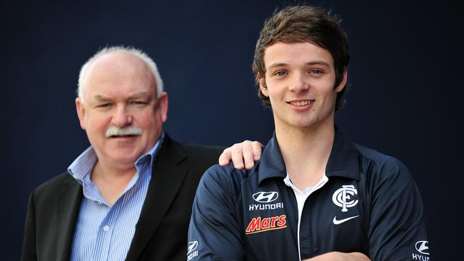 A teenage Dylan Buckley with his father, Blues legend Jim Buckley.