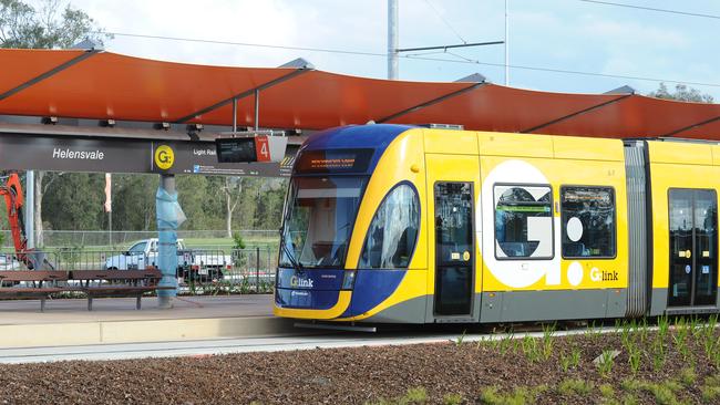 The G-Link train at Helensvale station. Picture John Gass