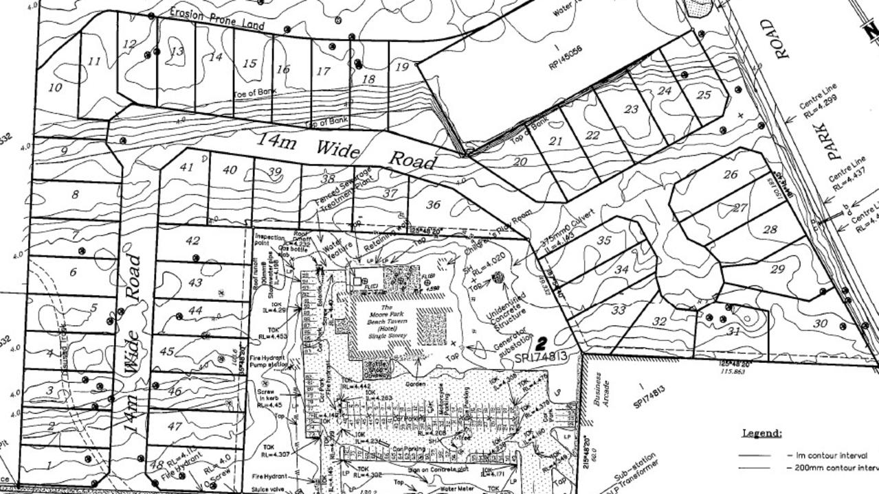 The blocks in the subdivision would vary in size with the largest being 550 square metres.