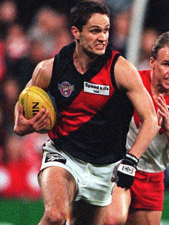 Wayne Carey in action for Essendon in 1996.