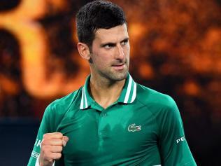 Novak Djokovic is pumped. Photo: AFP