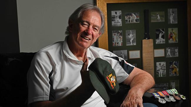 Former Australian test cricketer Tony Dell, also a Vietnam Veteran.Pic Lyndon Mechielsen