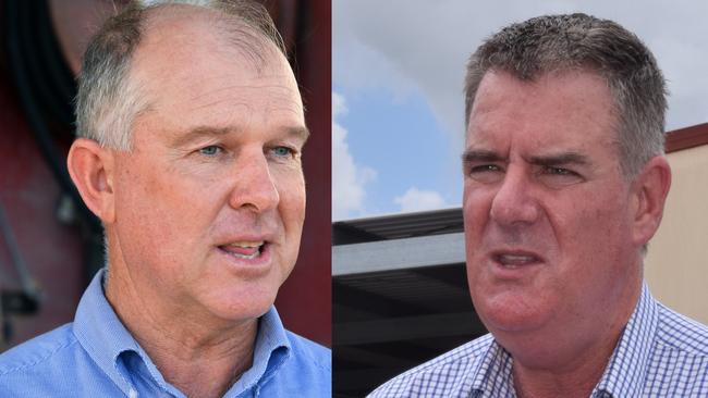 MPs Tony Perrett (shadow agriculture minister) and Agriculture Minister Mark Furner.