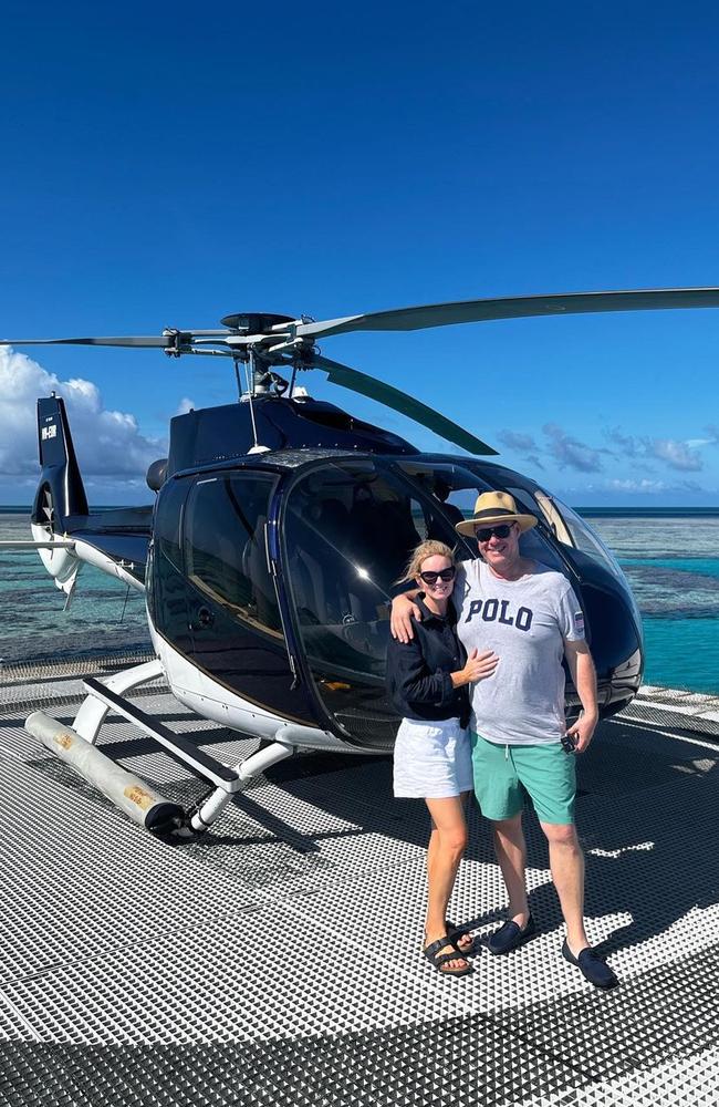 Ben Dobbin and Amity on their honeymoon at Hamilton Island. Photo: Instagram/ @ben_dobbin