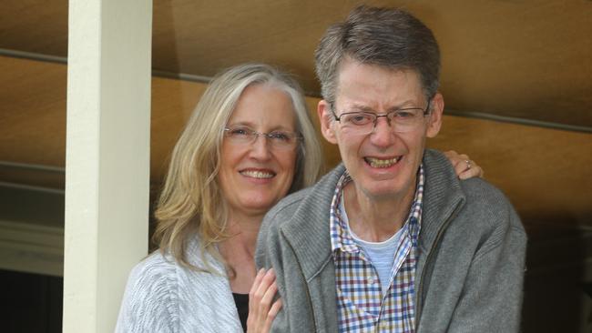 Dr Steven Sommer has chronic fatigue and has released another book called A Path Back to Life. Pictured with wife Tori. Picture: Alison Wynd