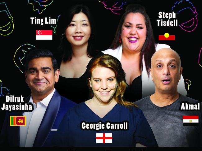 Poster for the Multicultural Comedy Gala event in Kingaroy.