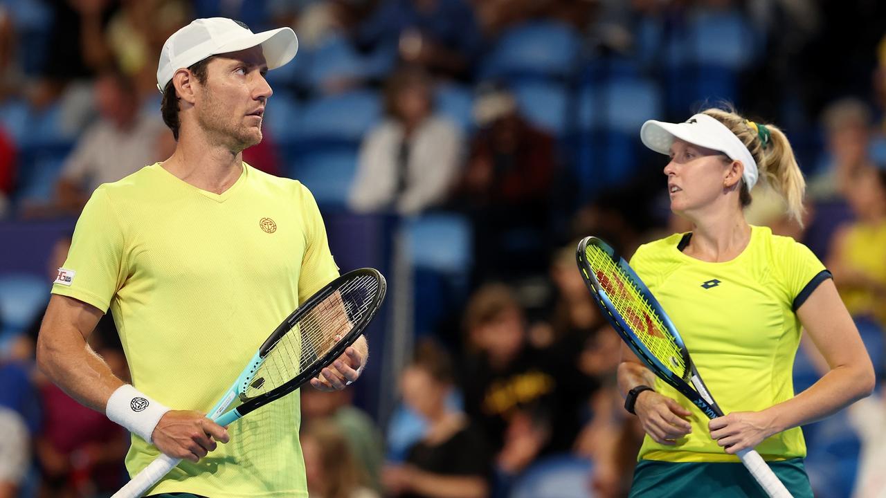 Matt Ebden and Storm Hunter lost a thrilling mixed doubles match to Germany at the United Cup earlier this year. Picture: Paul Kane/Getty Images