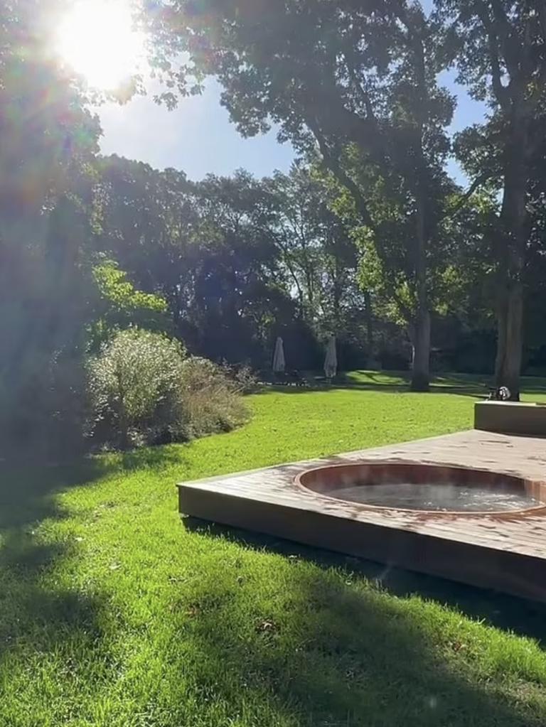 The couple has an in-ground spa. Picture: Instagram