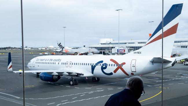 Rex Airlines expanded its operations in 2021 to included routes between major cities recording a $1 million loss per week based on the expansion. Picture: NewsWire / Jeremy Piper