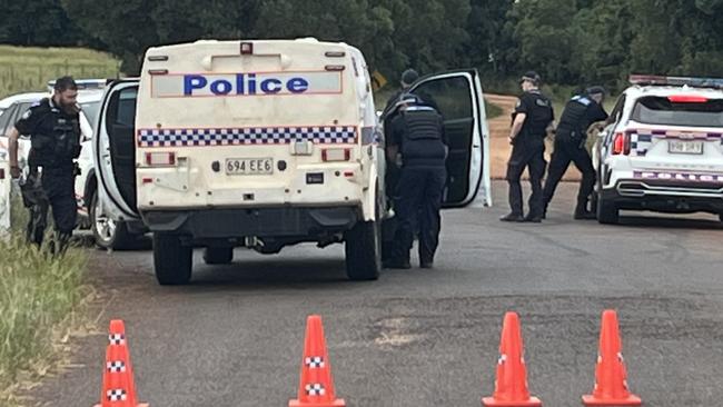 Police locked down Schellbachs Road at Booie near Kingaroy on Thursday afternoon, after reports of shots fired. Friday morning they were giving little away about what had transpired.