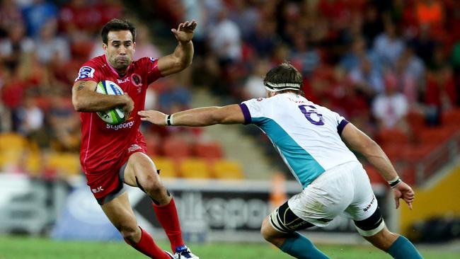 Rod Davies of the Reds during the Super Rugby match between the Queensland Reds and the Cheetahs. Pic Darren England.