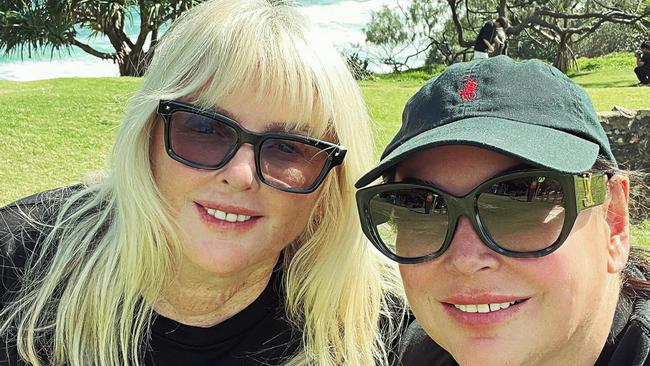 The photo of Debbie Kilroy, left, with her daughter Jody Thomson, formerly known as Jody Harris, that was published in The Weekend Australian. Jody’s business has since shared the photo with the message: “T-SHIRTS AVAILABLE.”