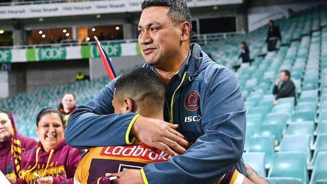 Jamayne Isaako with his dad Taai