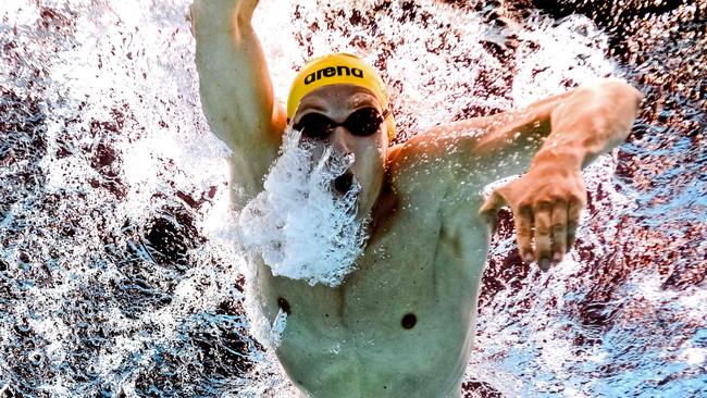 Aussie Mack Horton competing at the 2017 FINA World Championships in Budapest – at which the FINA administration racked up $9.5 million in expenses. Picture: AFP/François-Xavier Marit