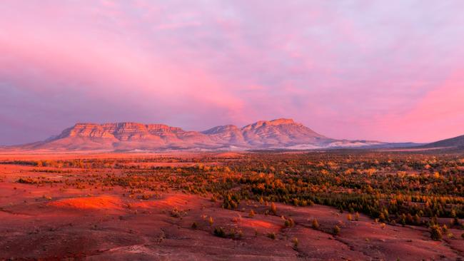 Soar like an Eagle watching the sunset over Wilpena Pound in the Flinders Ranges. Picture: AAT Kings/Michael Waterhouse Photography