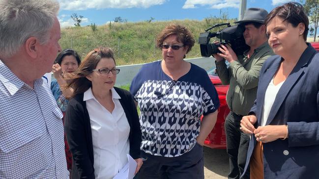 Jodi McKay with members of the No Incinerator for Western Sydney group.