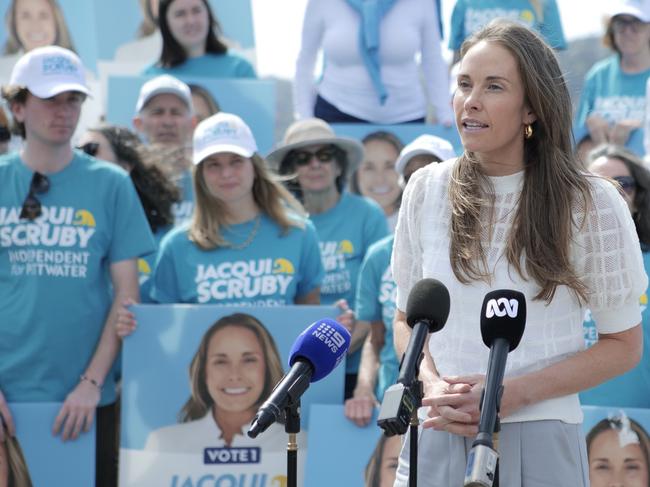 Independent by-election candidate Jacqui Scruby at the launch of her campaign on September 5. Picture: Supplied