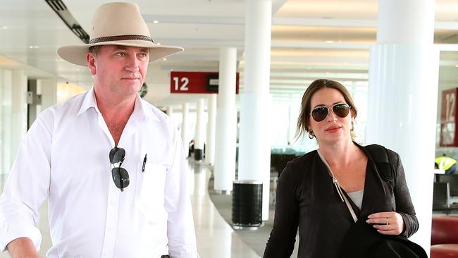 Former Deputy Prime Minister Barnaby Joyce and his partner Vikki Campion. Picture: Kym Smith