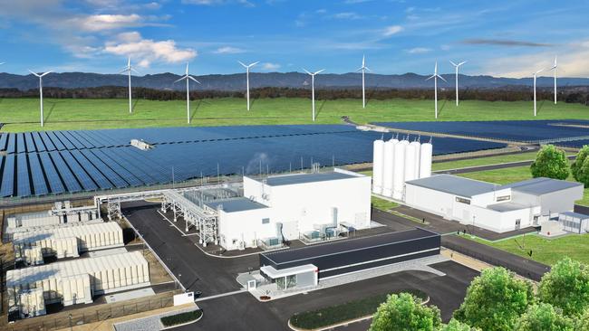 An artist's impression of Labor's proposed $593m hydrogen power station. Picture: Supplied