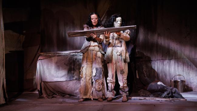 The gothic production Fair Punishment at Brown's Mart Theatre featuring Merylnn Tong (left) and Nicky Fearn.