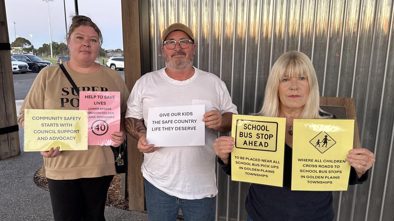 Teesdale residents held a silent protest during the council meeting. Picture: Supplied
