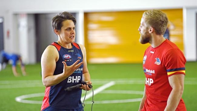 25/11/19 - Courtney Gum at Crows AFLW Pre-season training.Picture: Tom Huntley