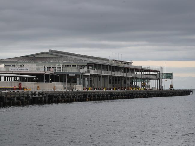 The cruise ship terminal at Station Pier. Picture: David Crosling