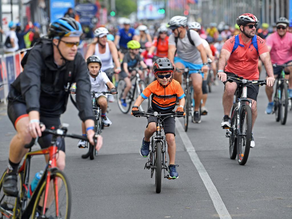 The Tour Down Under’s Westpac Family Ride on January 19, 2020. Picture: Tom Huntley