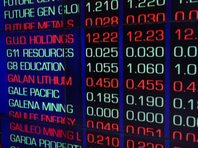 SYDNEY, AUSTRALIA: NewsWire Photos: JANUARY 31 2024: A view of the digital boards at the Australian Stock Exchange in the CBD in sydney. Picture: NCA NewsWire / Gaye Gerard