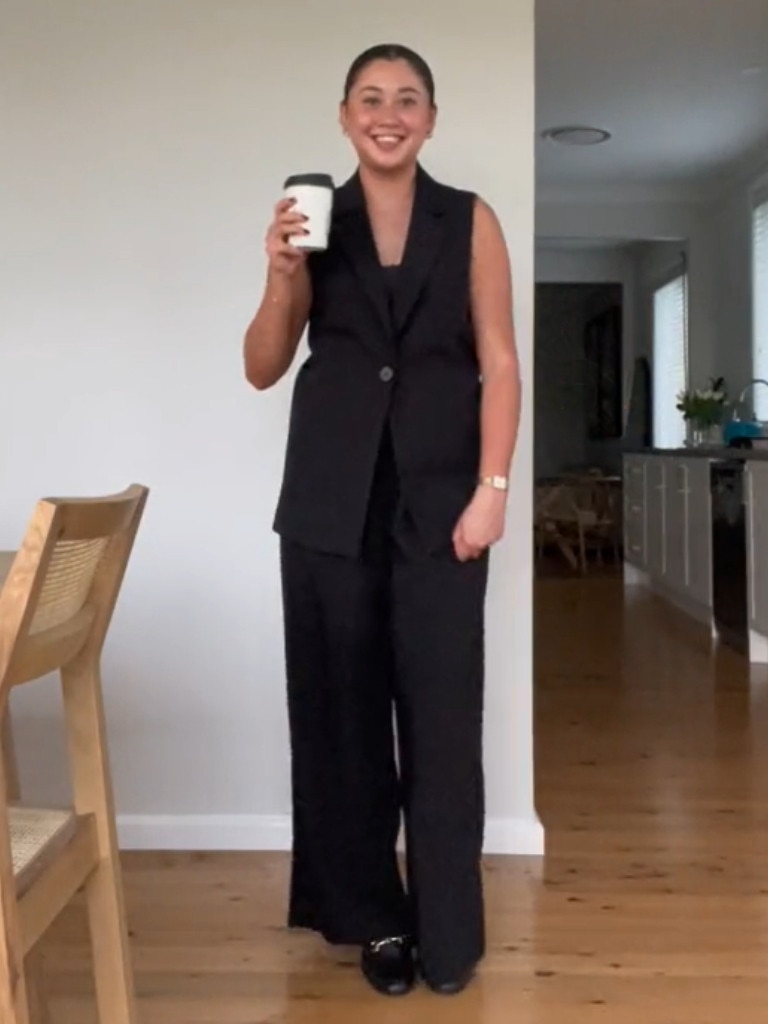 The vest is also available in black too. Picture: TikTok/@mandyoverton_.