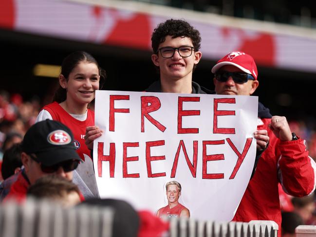 Swans fans had their say. Picture: Matt King/Getty Images