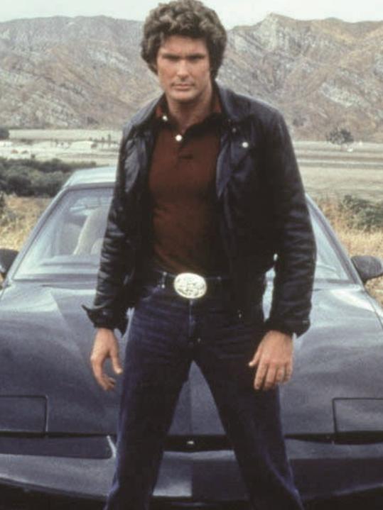 David Hasselhoff with his talking car Kitt