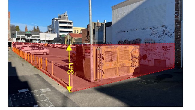 Proposed fencing at Launceston's Tatler Arcade development. Picture: 6ty Degrees