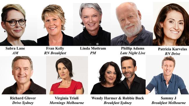 ABC radio presenters. Picture: Supplied