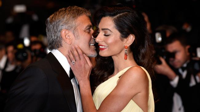 Actor George Clooney and his wife Amal Clooney