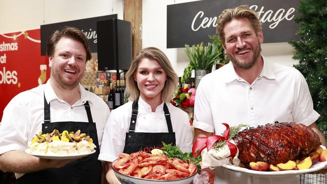Coles ambassadors (l-r) Michael Weldon, Courtney Roulston and Curtis Stone