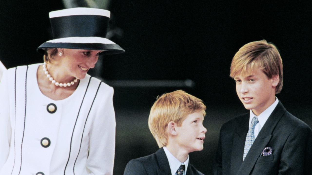 Princess Diana with Harry and William in 1995. Picture: Johnny Eggitt/AFP