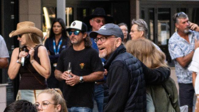 Hollywood director Ron Howard and his wife Cheryl Howard at the Groundwater festival on the Gold Coast. Picture: Brad Wagner.