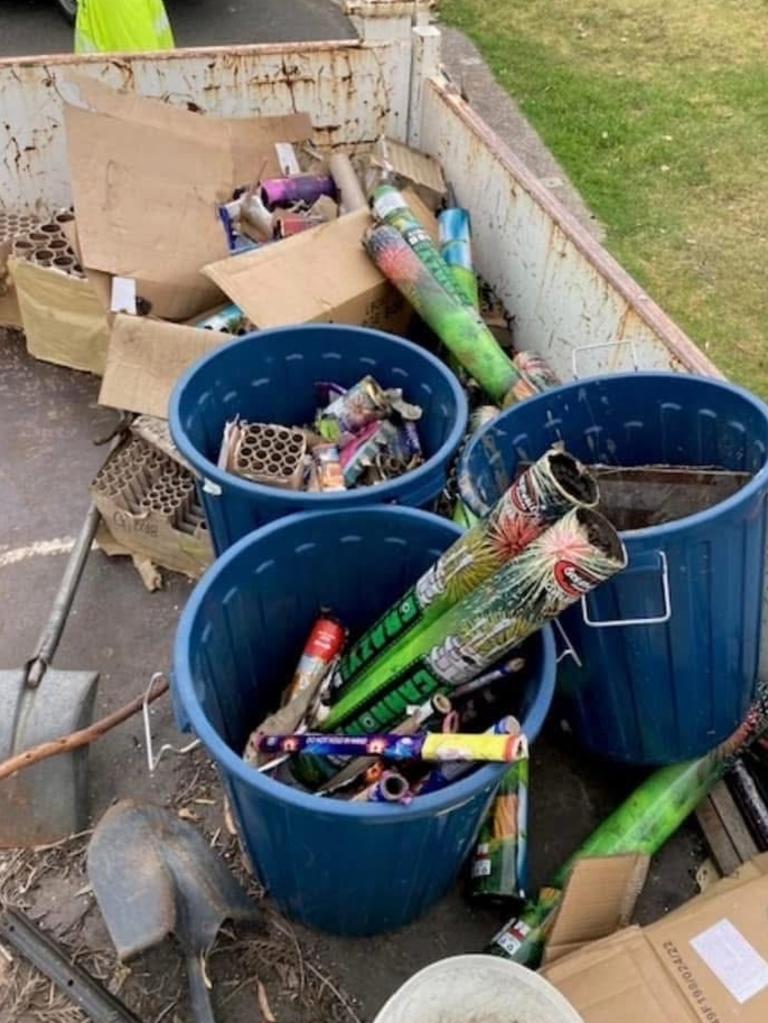 Illegal fireworks caused damage to multiple Cumberland Council parks. Picture: Facebook